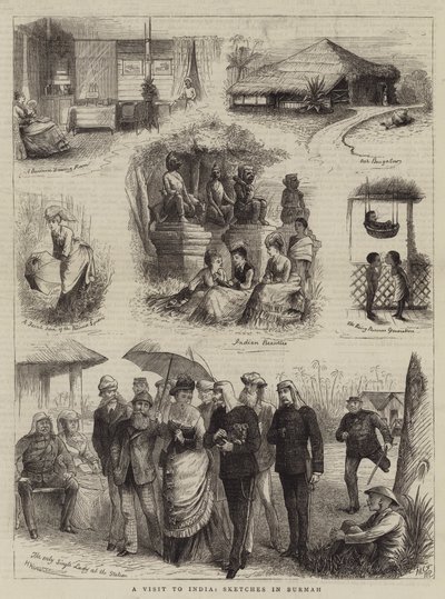 Une visite en Inde, croquis en Birmanie - William Ralston